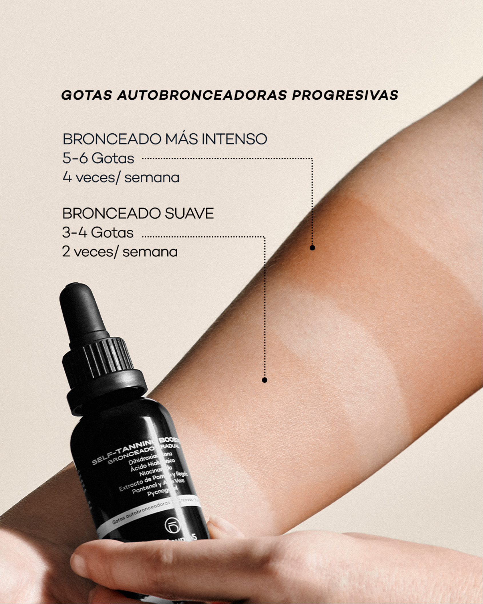 Self-tanning booster bronceado gradual